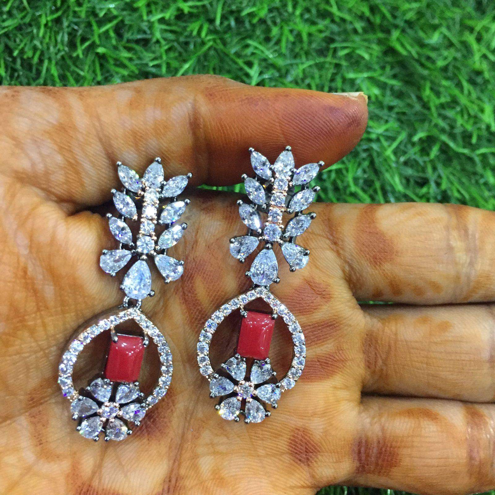 American Diamond Earrings 563653 - Vijay & Sons