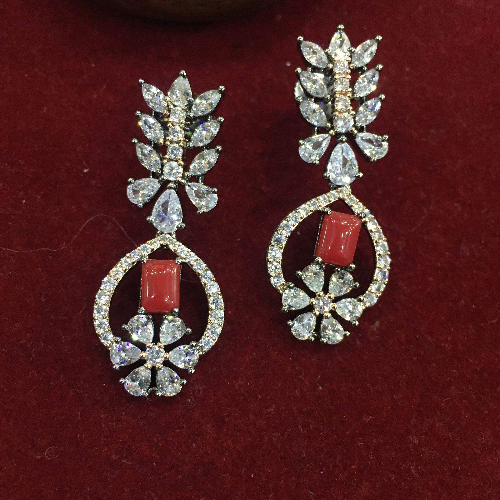 American Diamond Earrings 563653 - Vijay & Sons