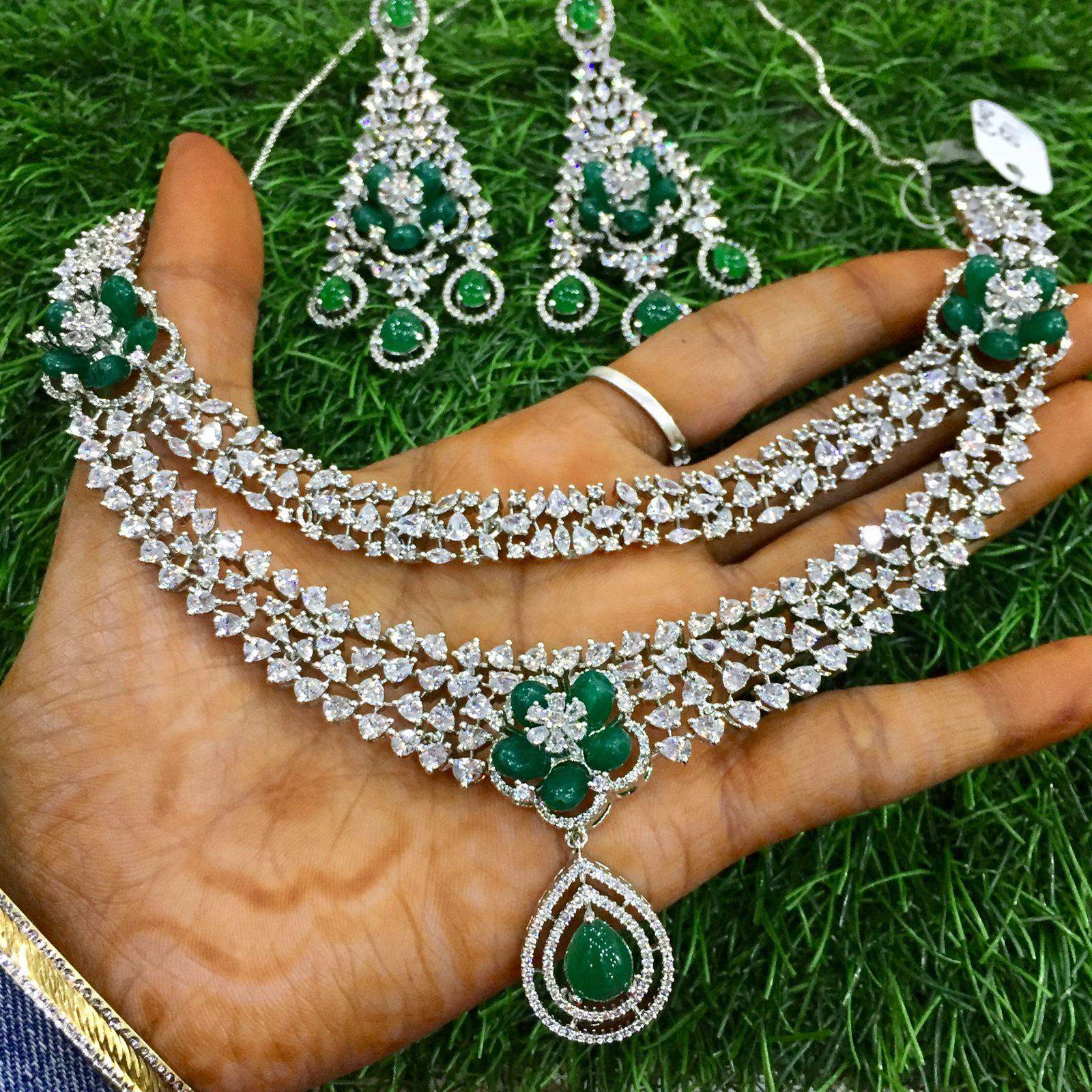Zircon Necklace sets 696568 - Vijay & Sons