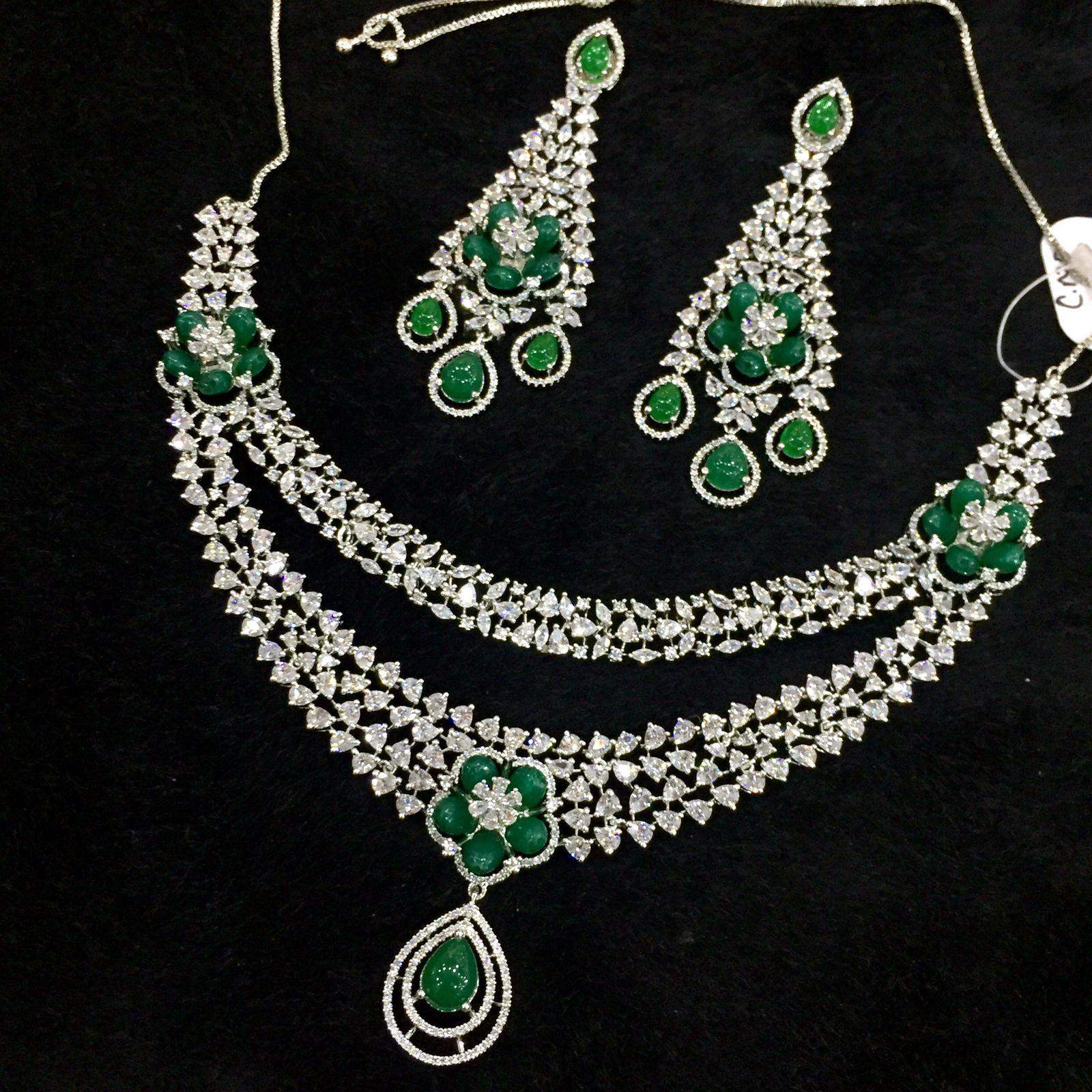Zircon Necklace sets 696568 - Vijay & Sons