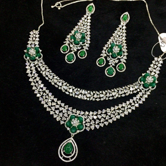 Zircon Necklace sets 696568 - Vijay & Sons