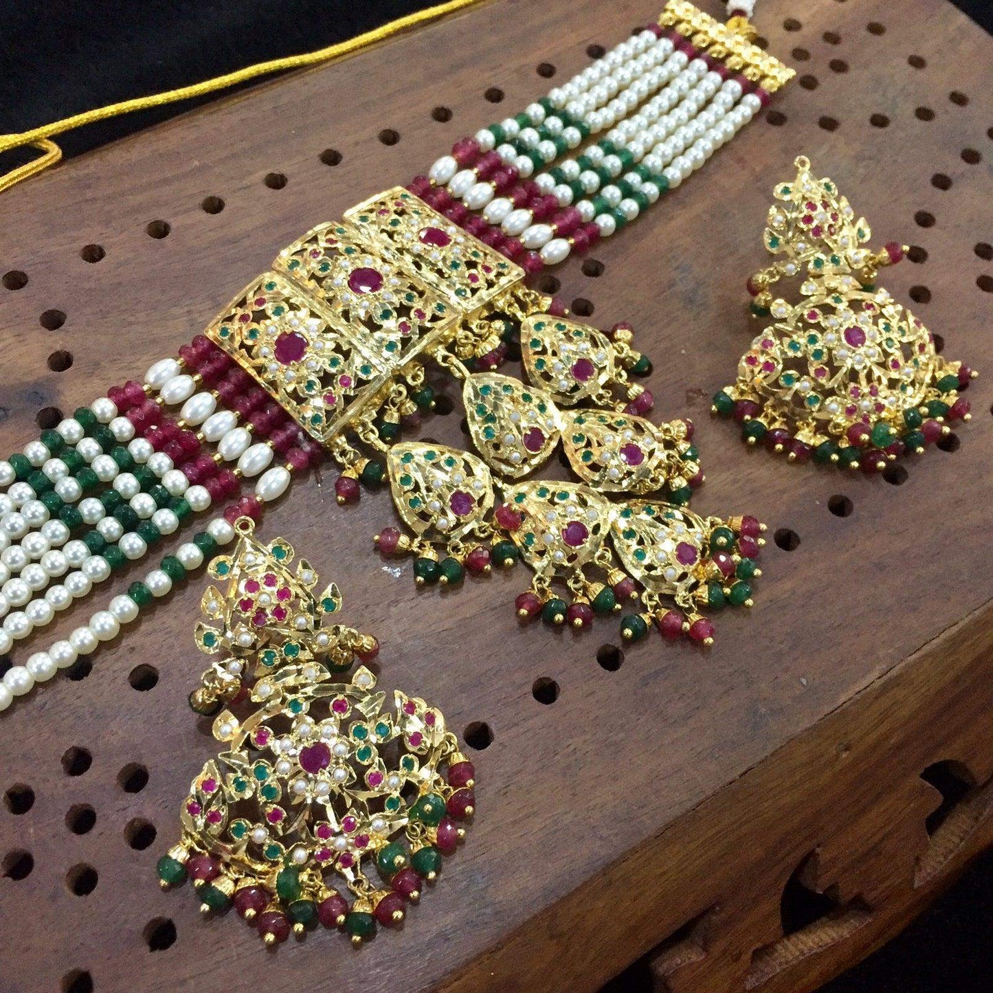 Jadau choker set 5578646 - Vijay & Sons