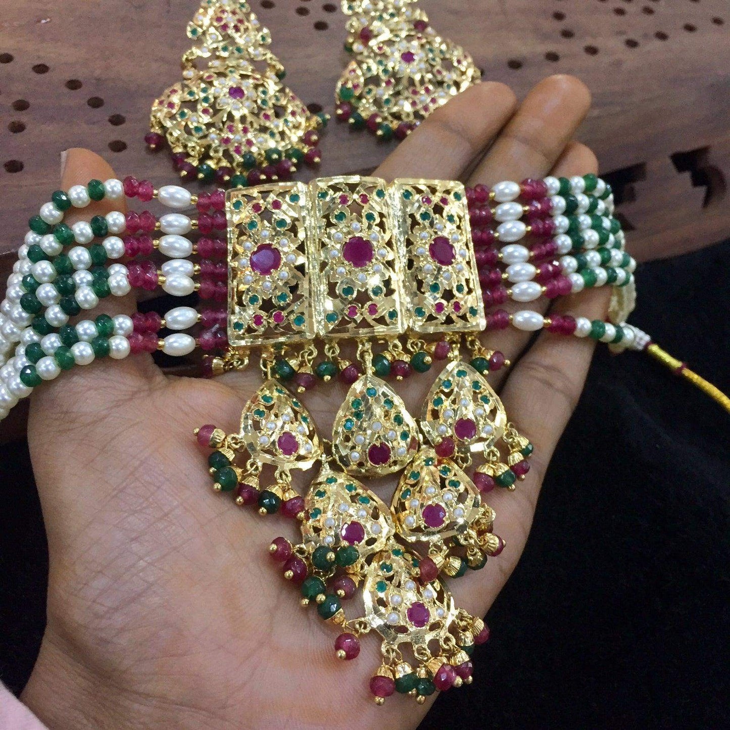 Jadau choker set 5578646 - Vijay & Sons