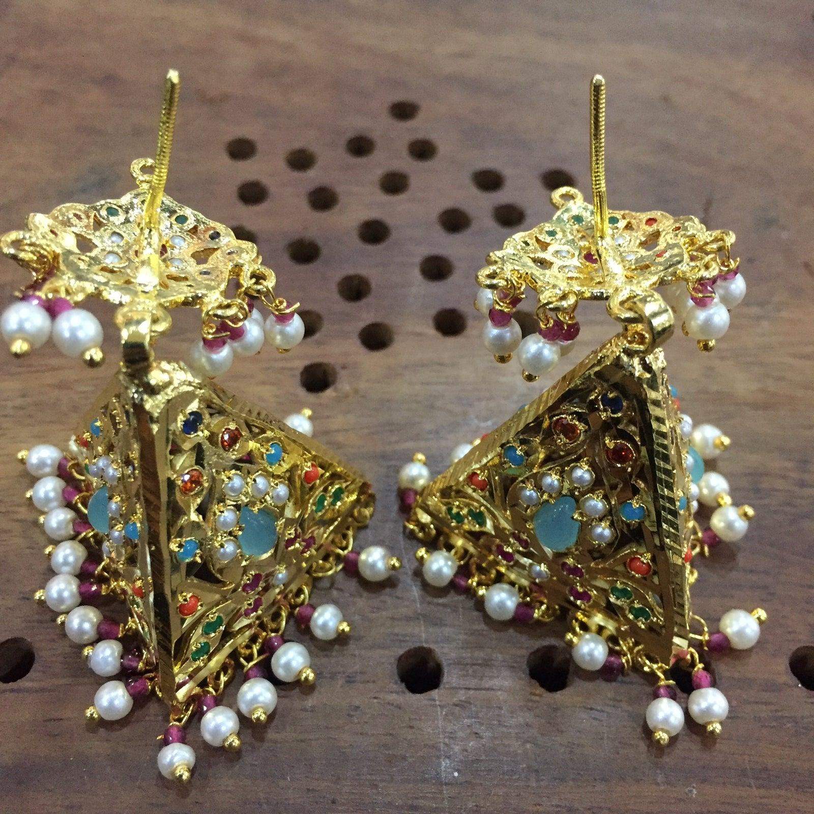 Jadau Earrings 46655 - Vijay & Sons
