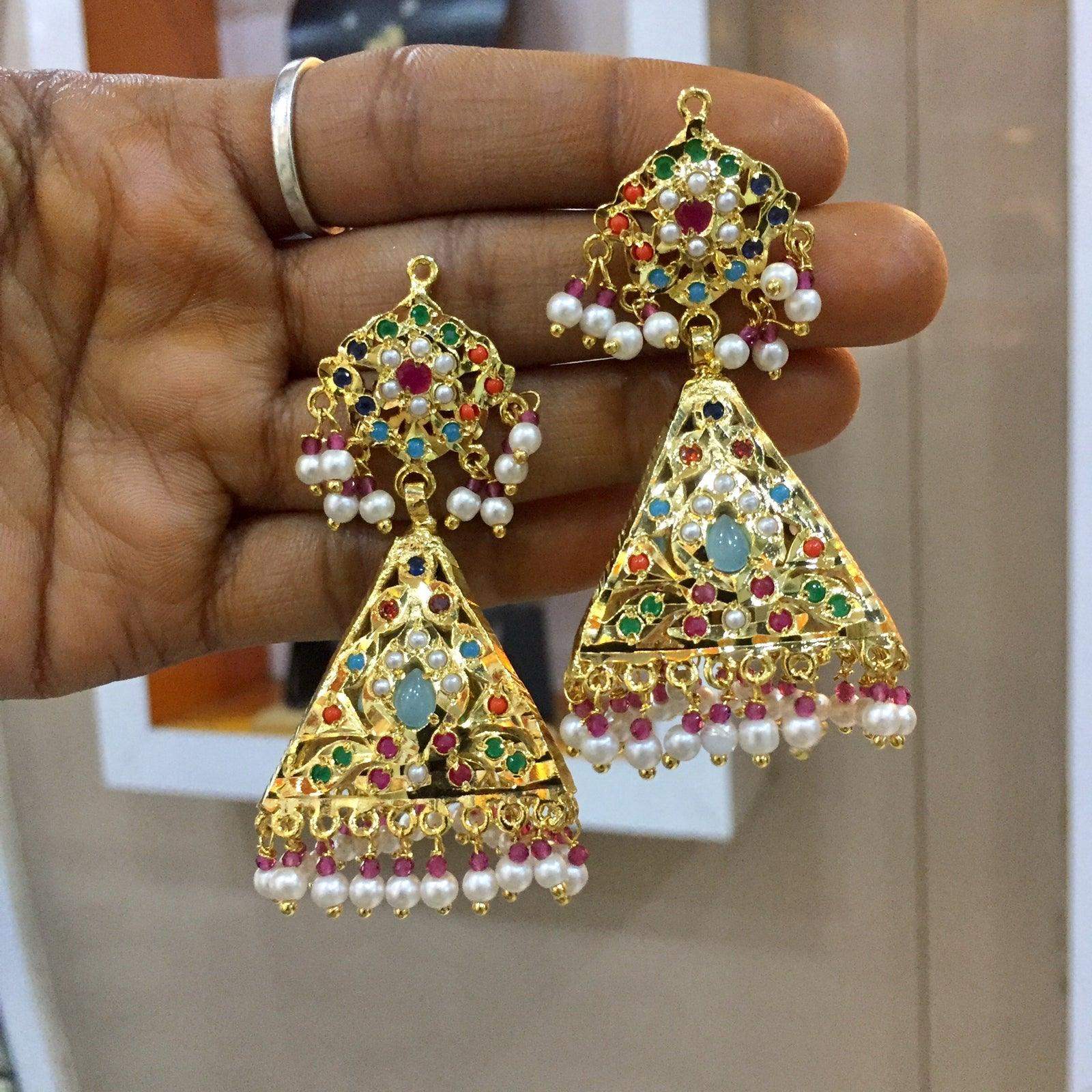 Jadau Earrings 46655 - Vijay & Sons