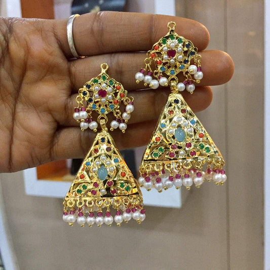 Jadau Earrings 46655 - Vijay & Sons