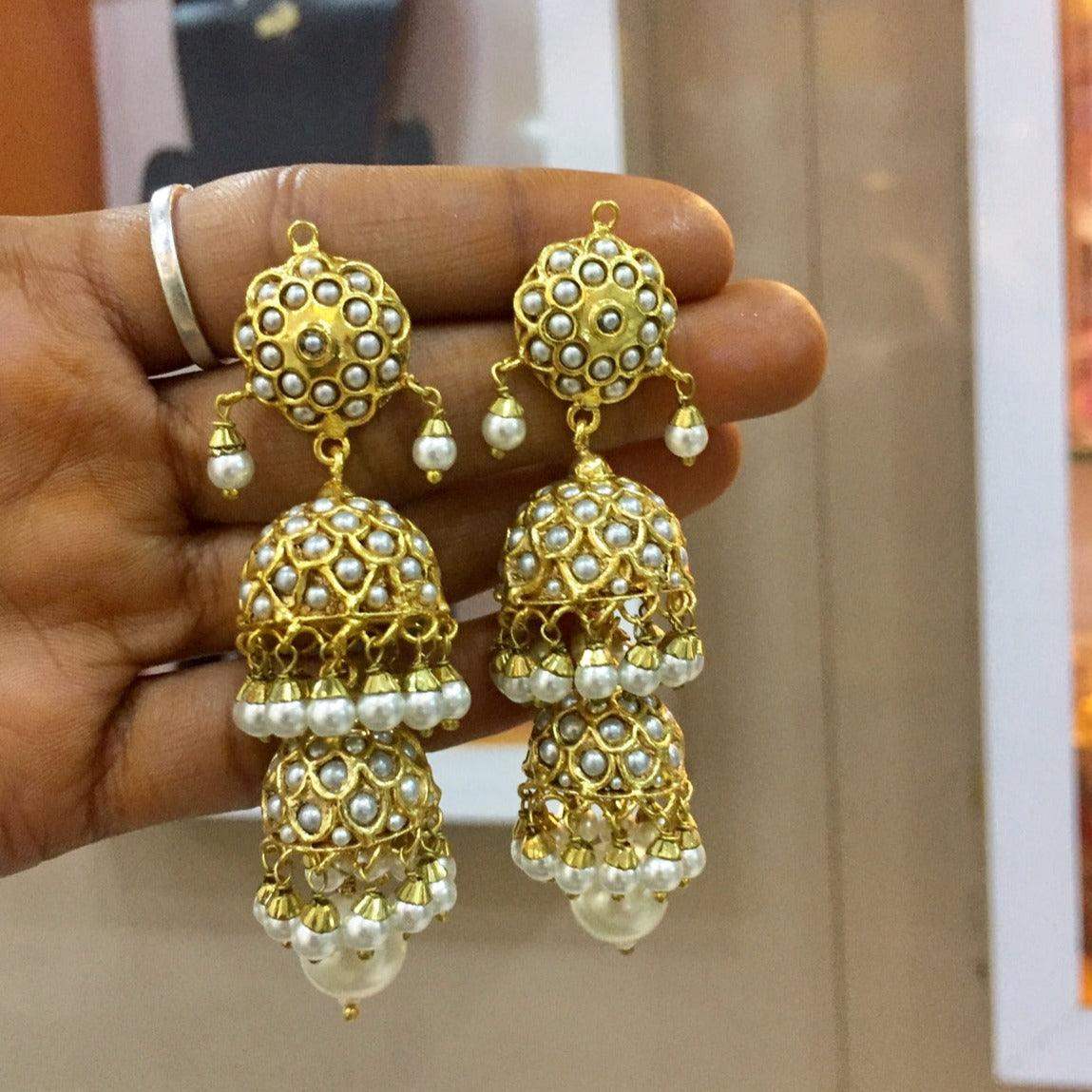 Jadau Earrings 673755 - Vijay & Sons
