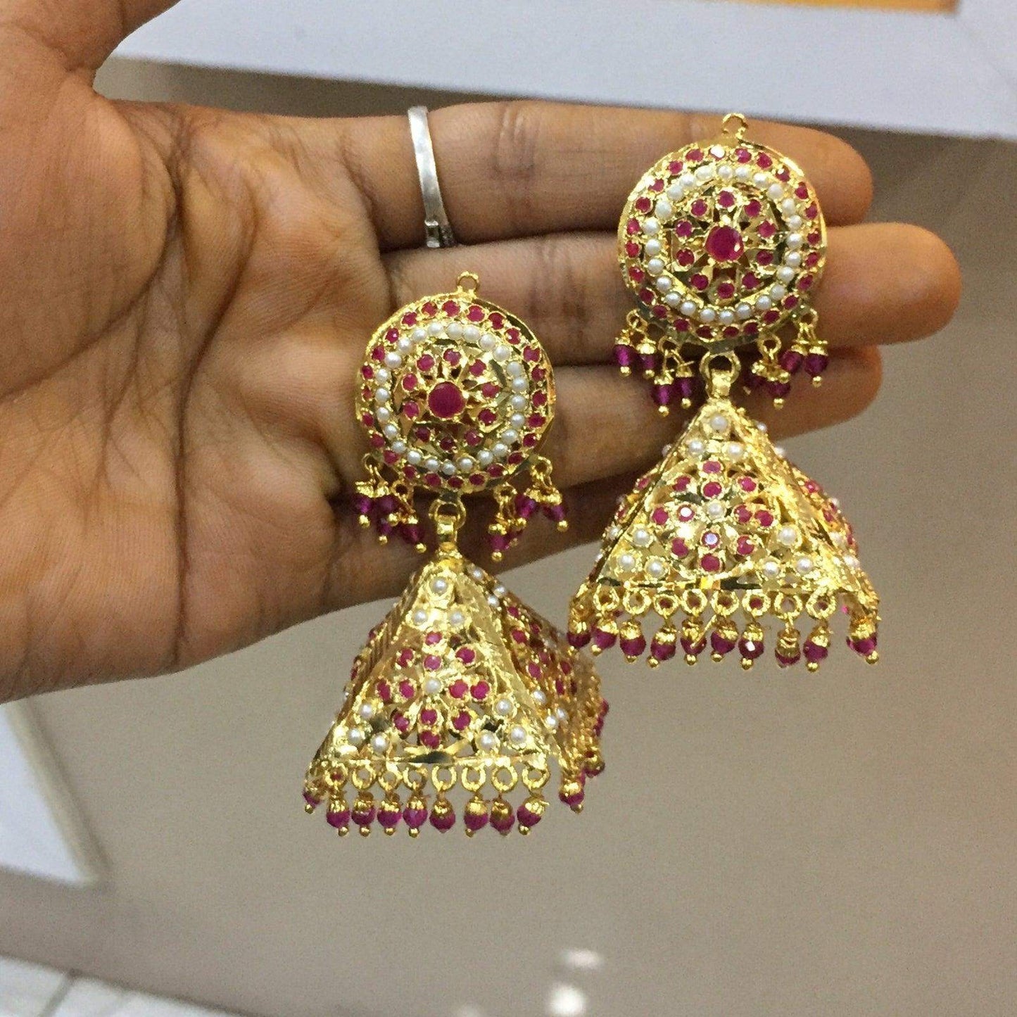 Jadau Earrings 567853 - Vijay & Sons