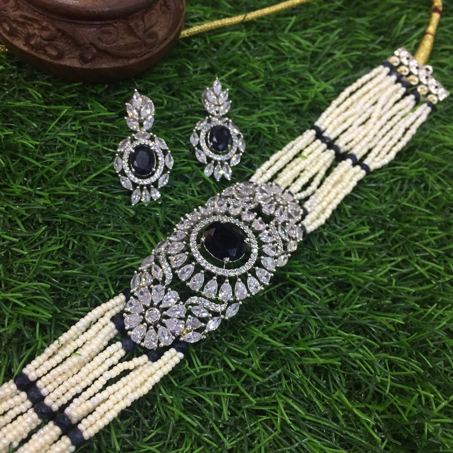 American Diamond Necklace set 567876