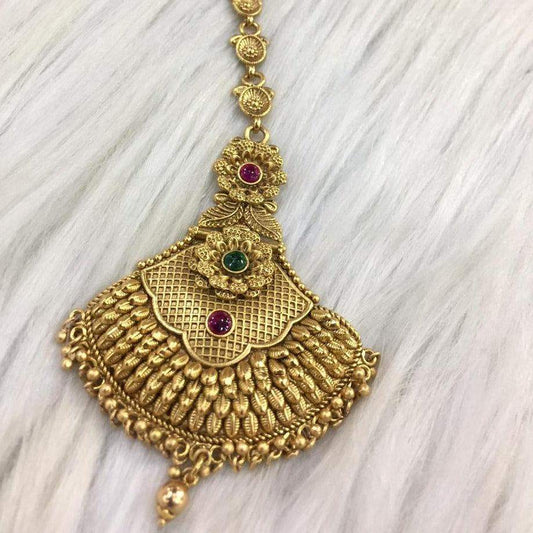 pure antique maang tikka 123524 - Vijay & Sons