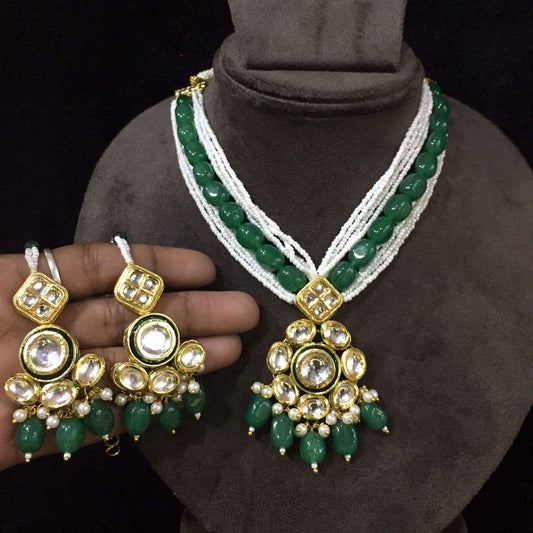 Kundan Necklace Set 466544 - Vijay & Sons