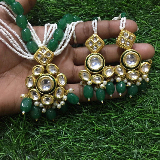 Kundan Necklace Set 466544 - Vijay & Sons