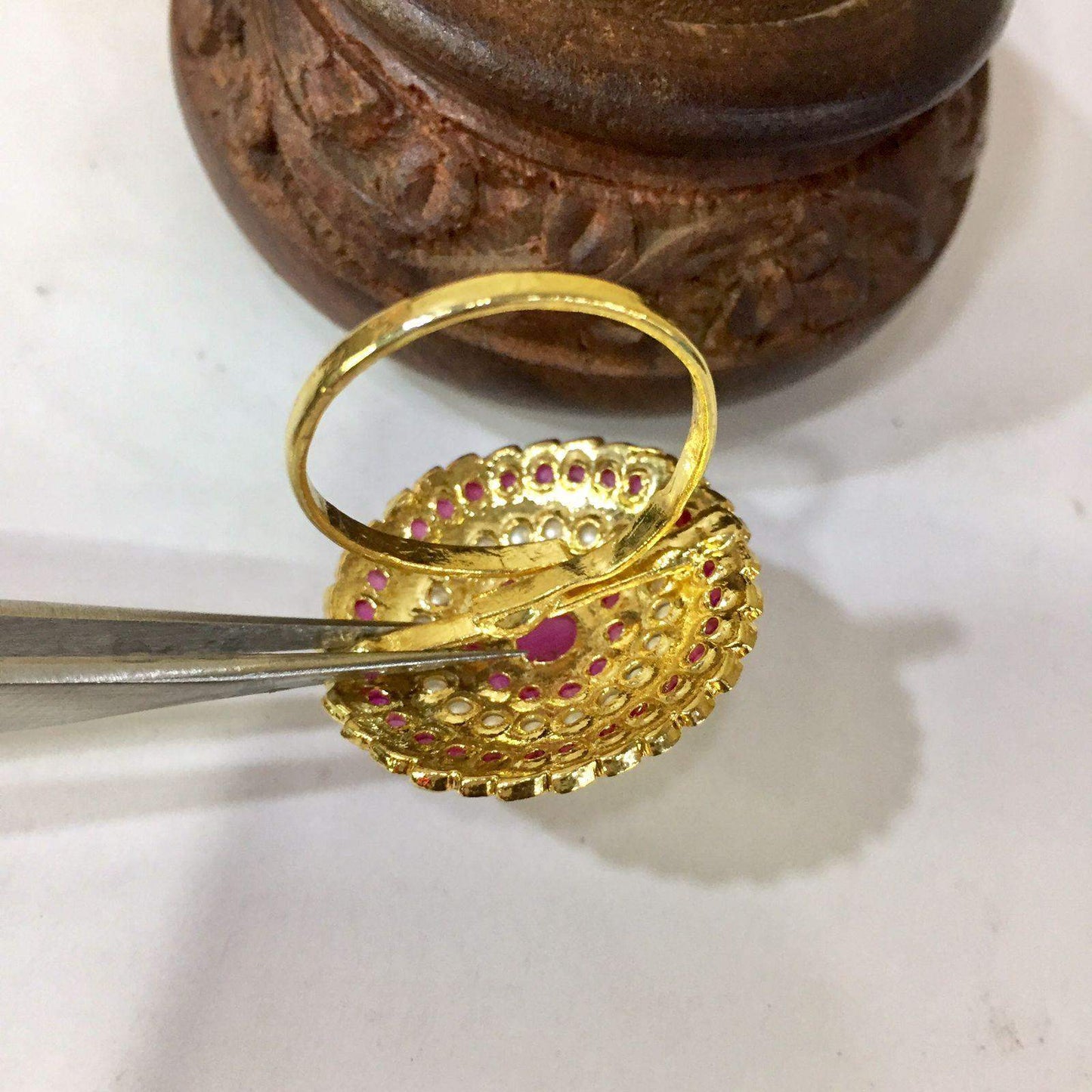 Jadau Rings 45686 - Vijay & Sons