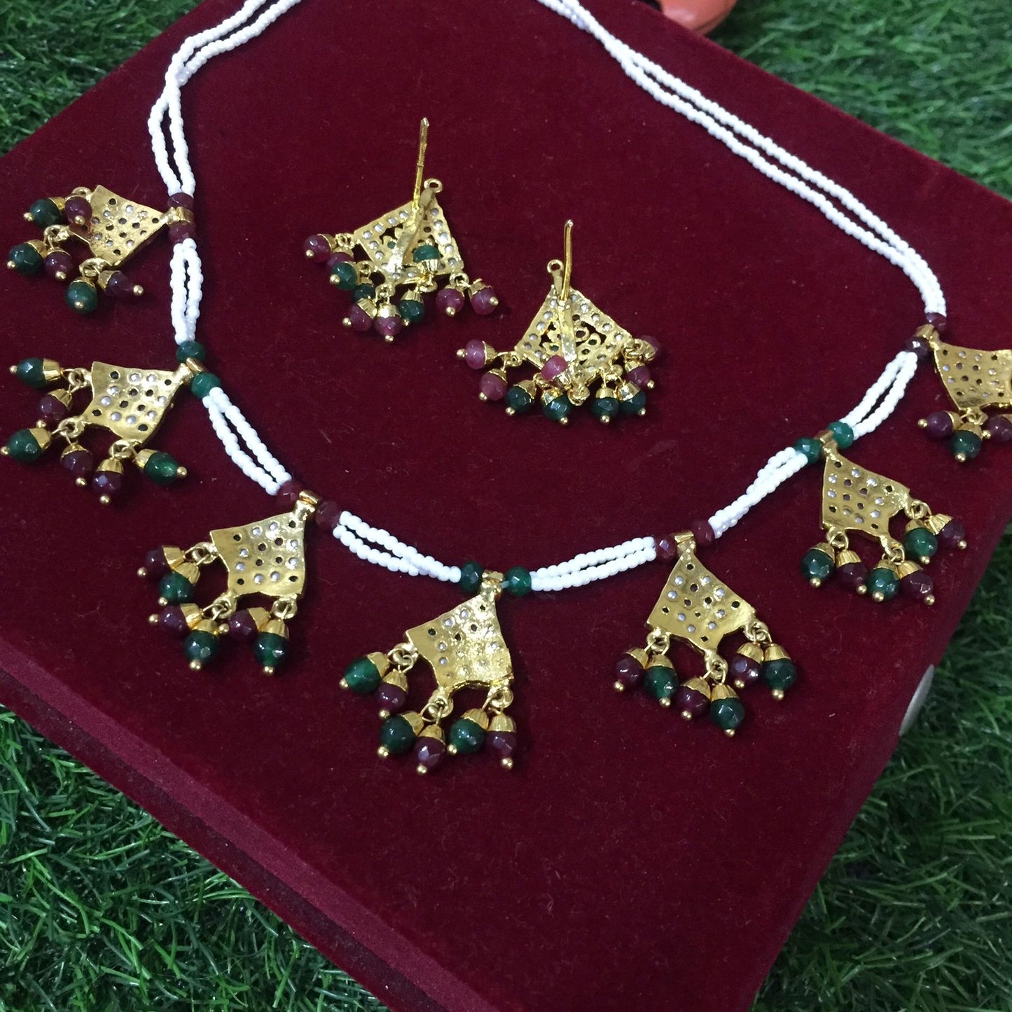 Jadau Necklace Sets 58865