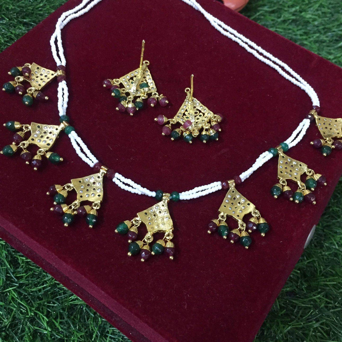 Jadau Necklace Sets 58865 - Vijay & Sons
