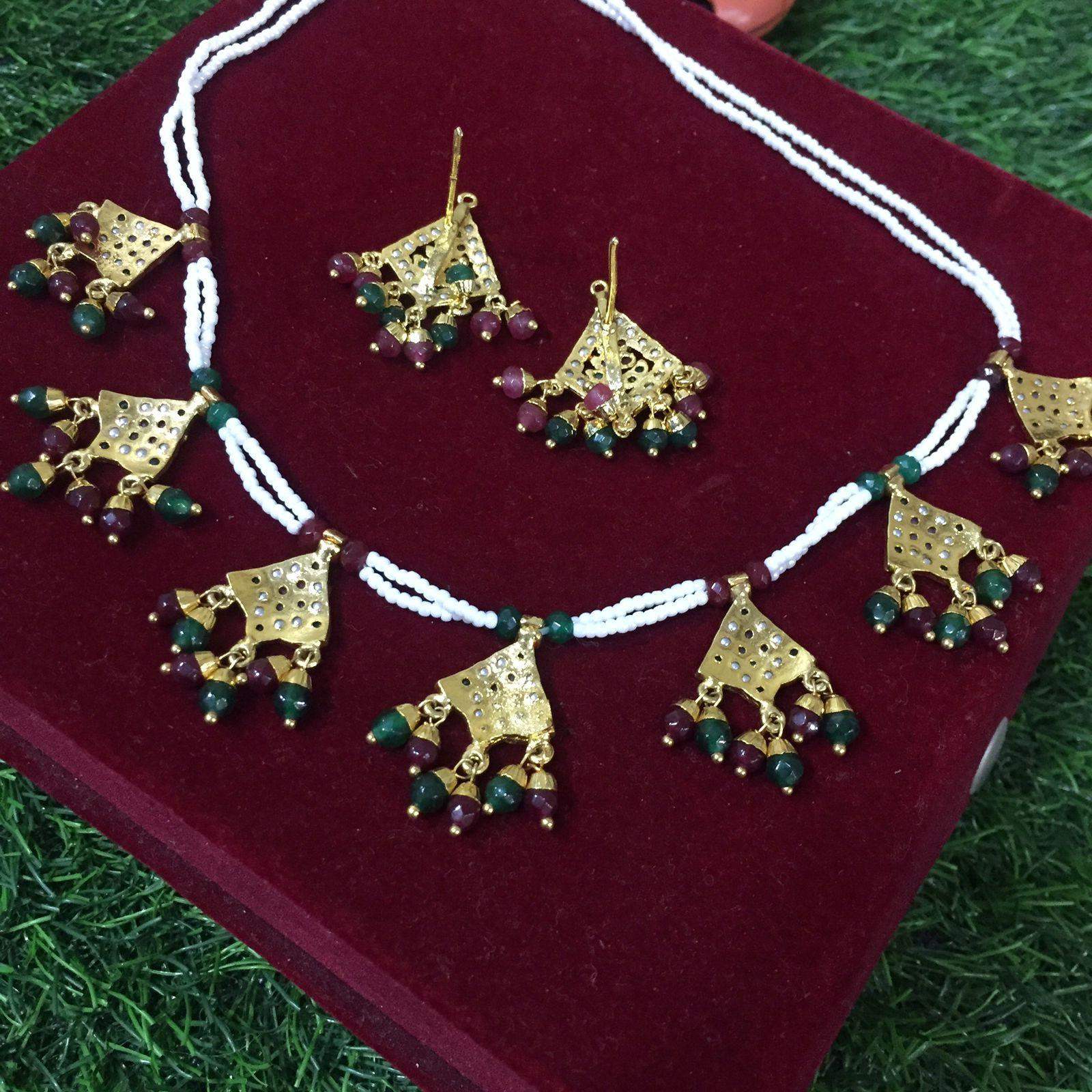 Jadau Necklace Sets 58865 - Vijay & Sons