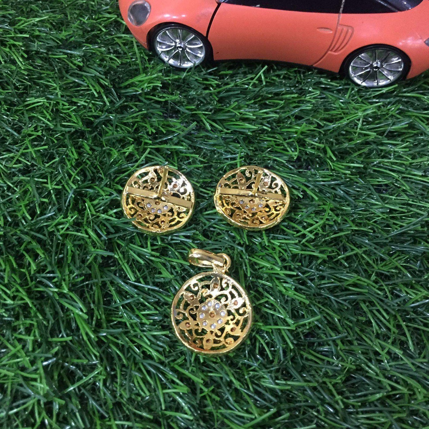 Jadau Pendant Set 563655 - Vijay & Sons