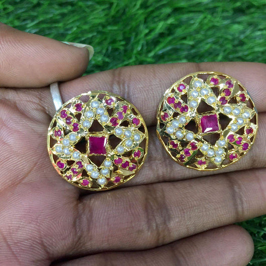 Jadau studs 46533 - Vijay & Sons