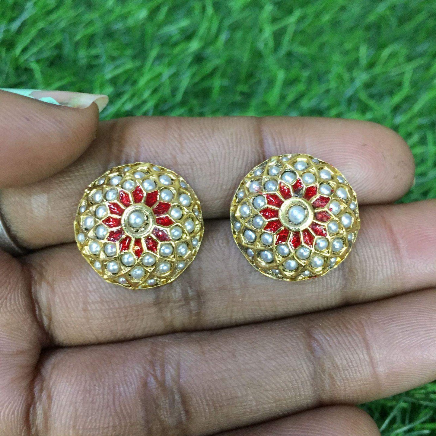 Jadau Studs 1038104 - Vijay & Sons