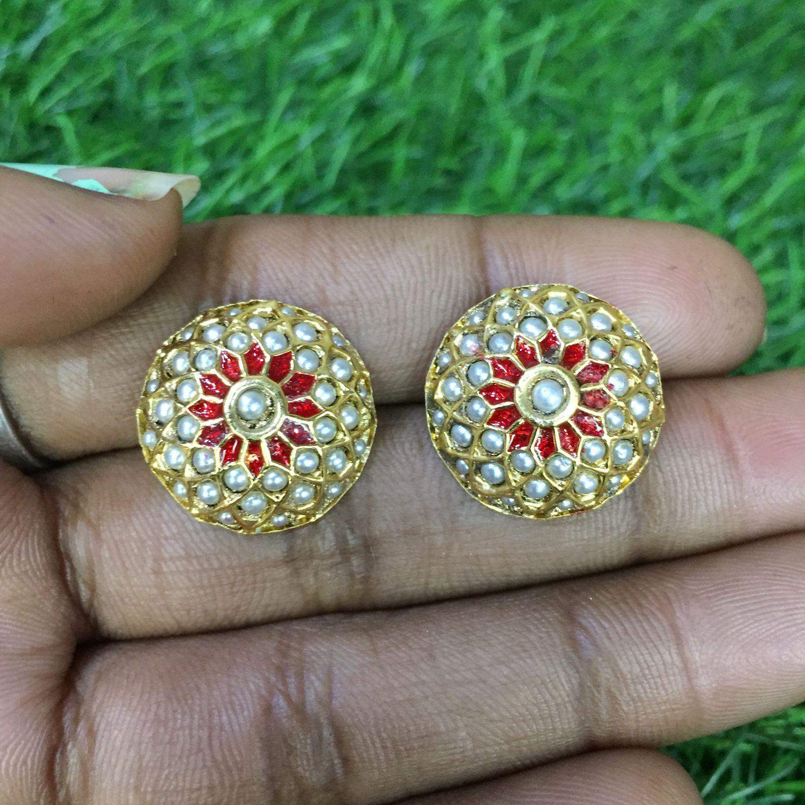 Jadau Studs 1038104 - Vijay & Sons