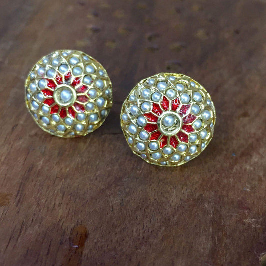 Jadau Studs 1038104 - Vijay & Sons