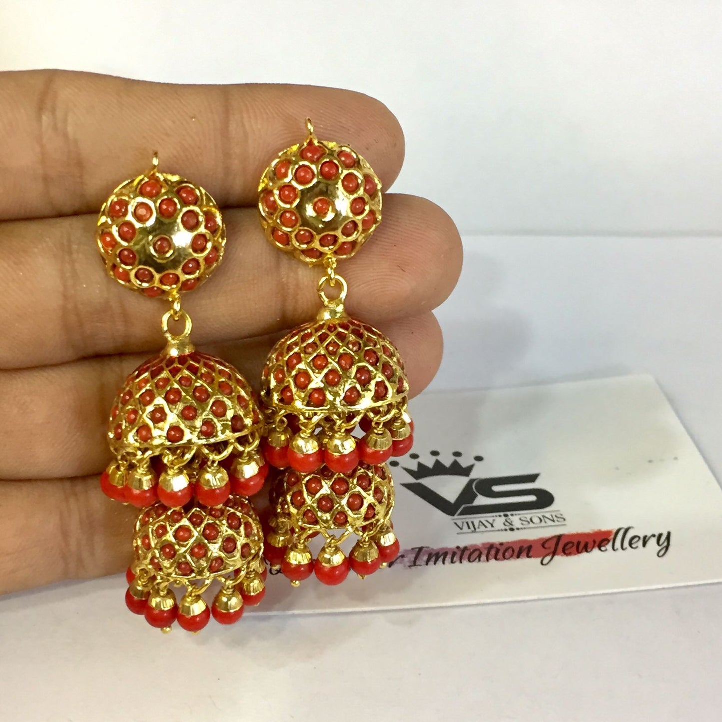 Jadau earrings 987535