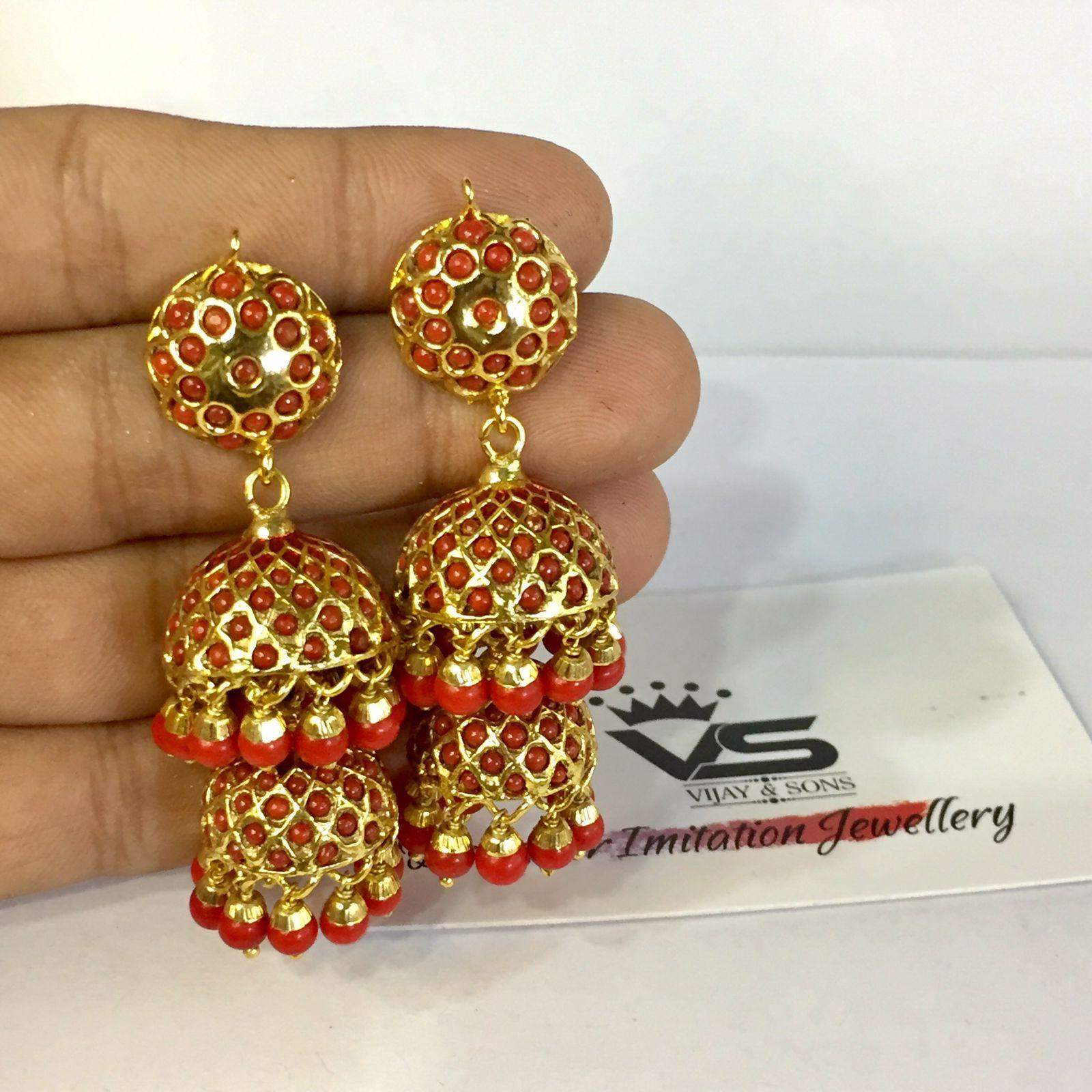 Jadau earrings 987535 - Vijay & Sons