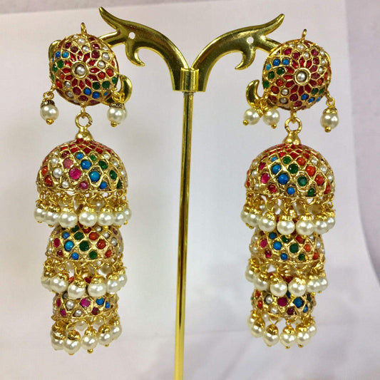 Jadau earrings 917491 - Vijay & Sons