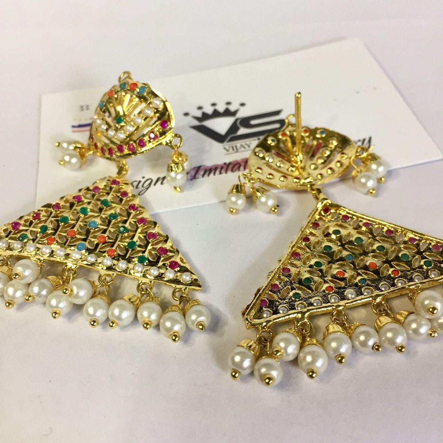 Jadau Earrings 564786 - Vijay & Sons