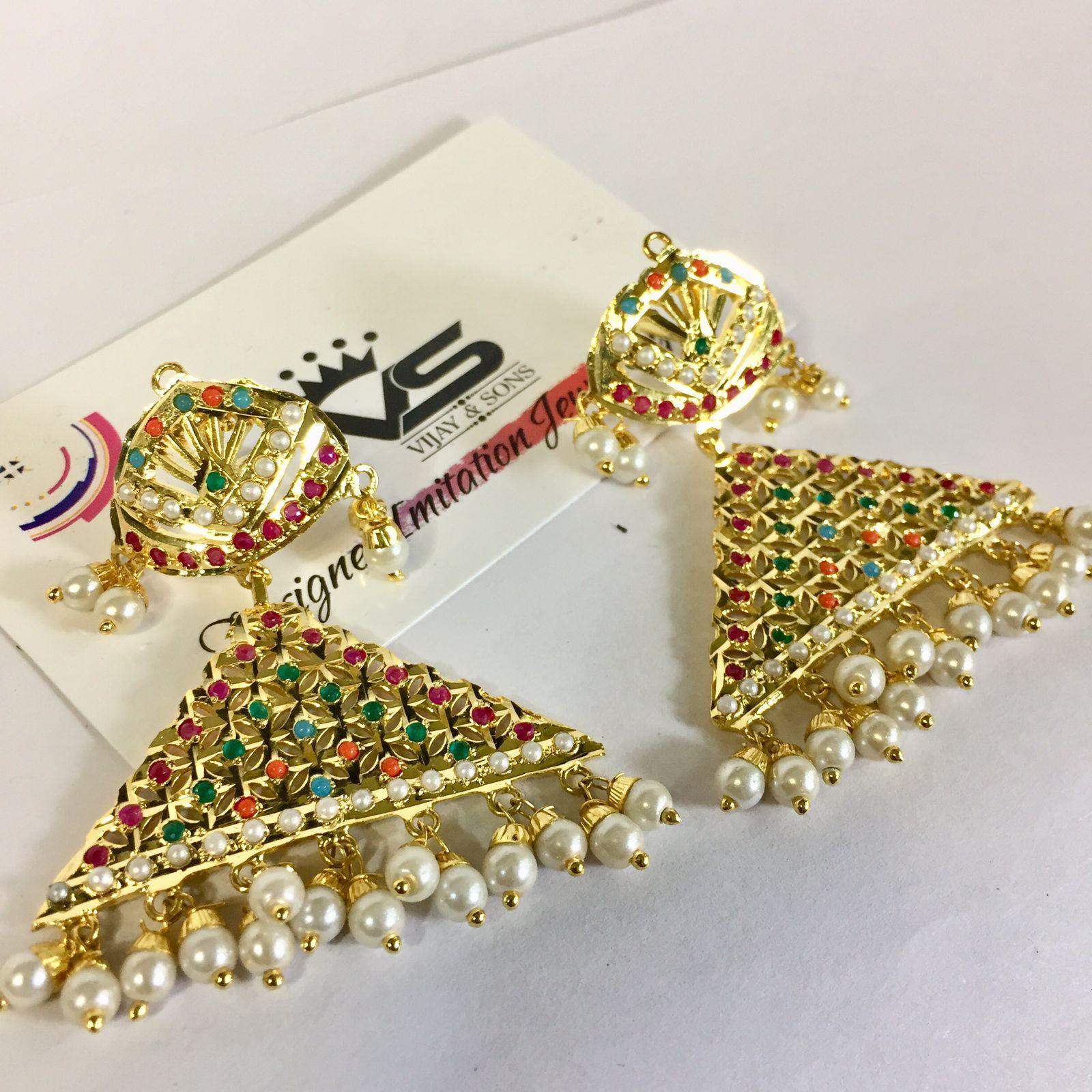 Jadau Earrings 564786 - Vijay & Sons