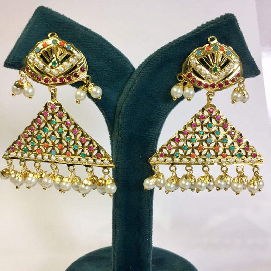 Jadau Earrings 564786 - Vijay & Sons