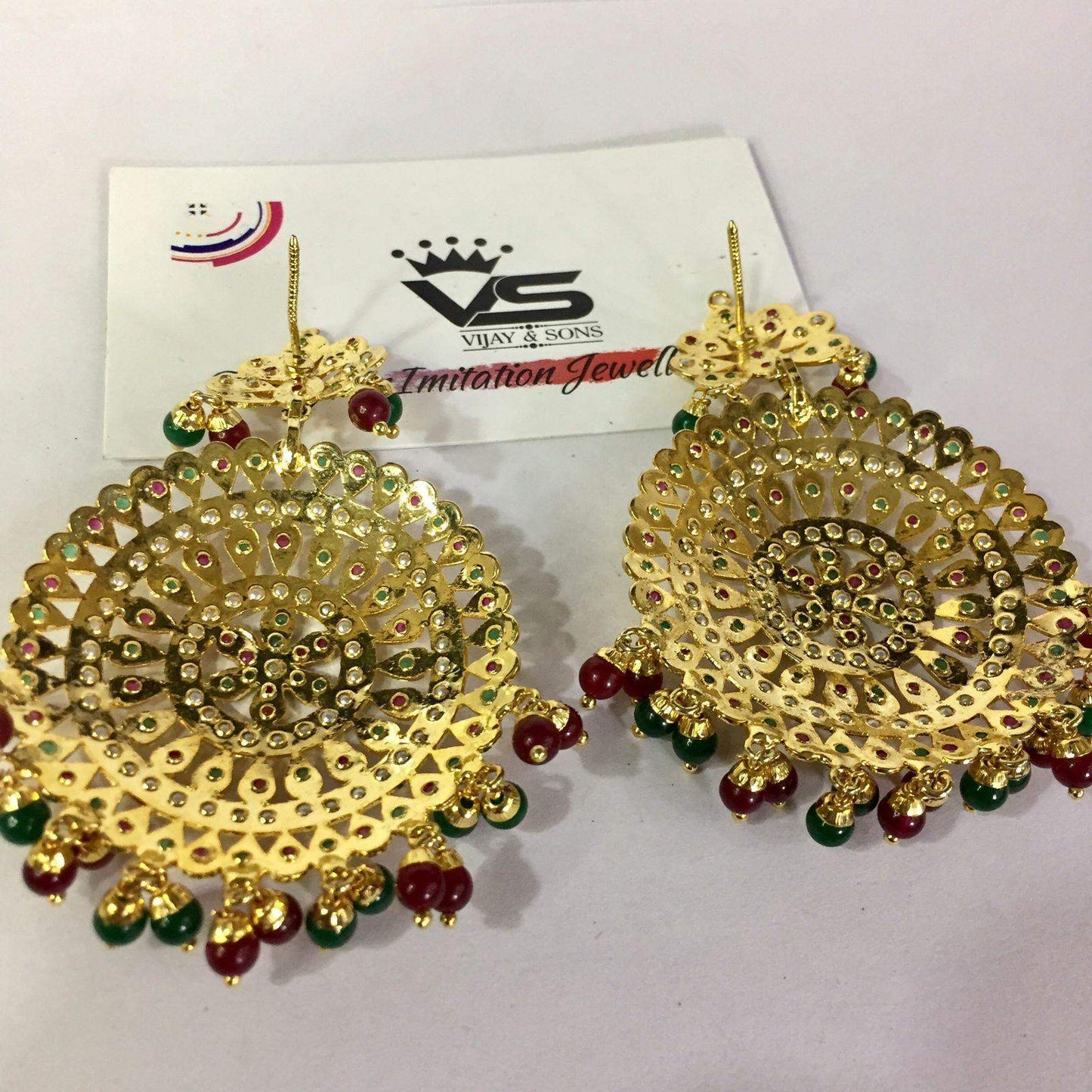 Jadau earrings 468967 - Vijay & Sons