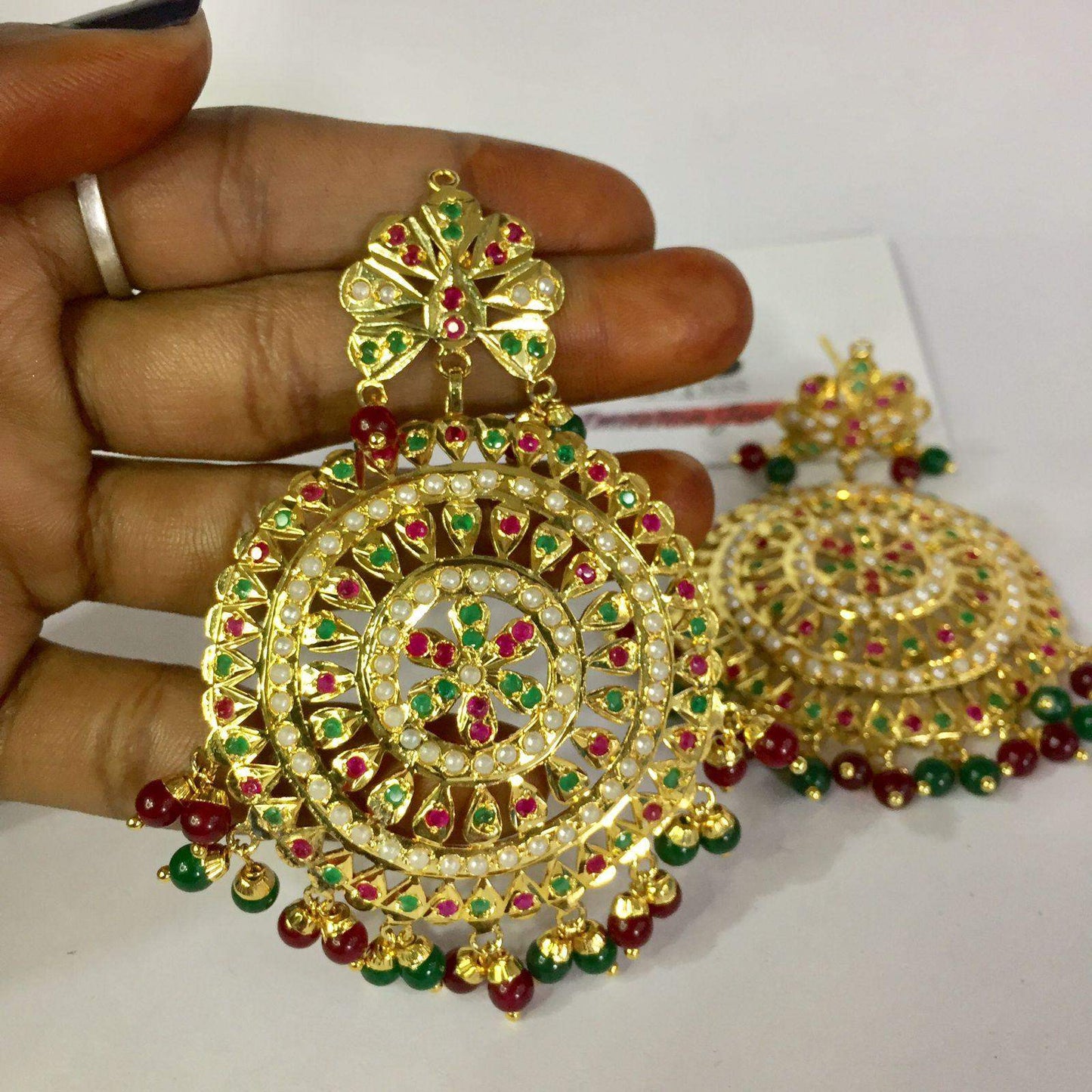 Jadau earrings 468967 - Vijay & Sons