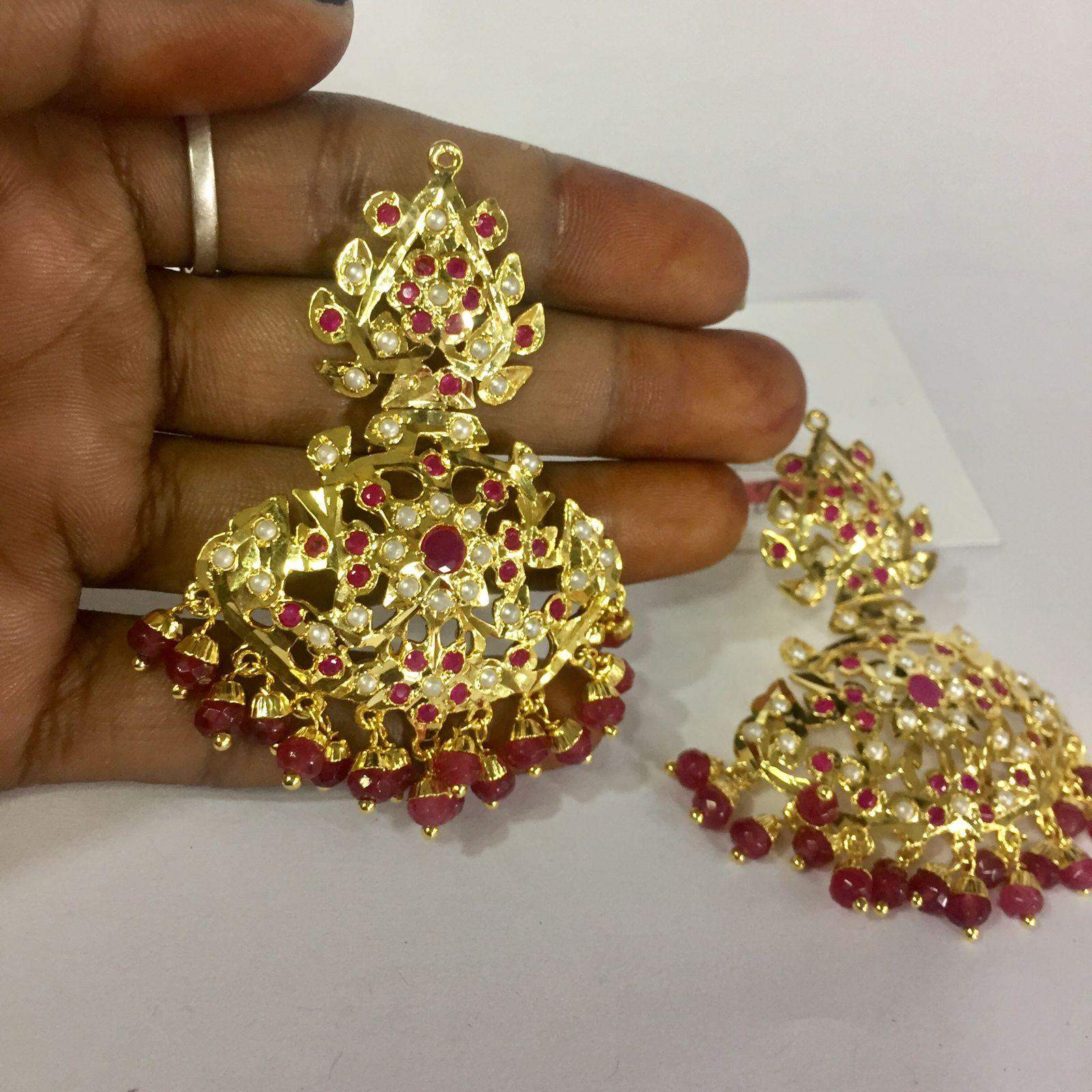 Jadau earrings 887766 - Vijay & Sons