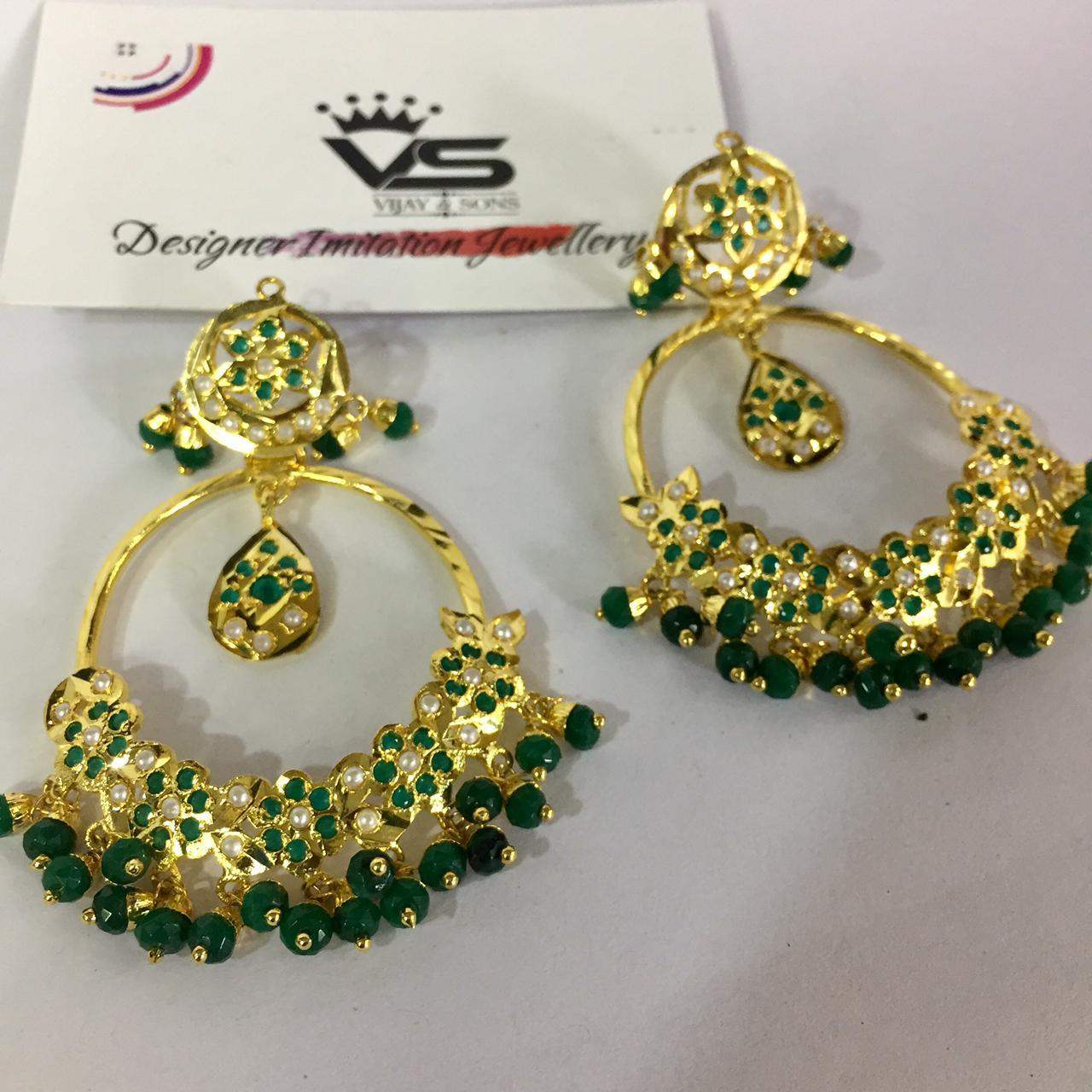 Jadau Earrings 59894 - Vijay & Sons