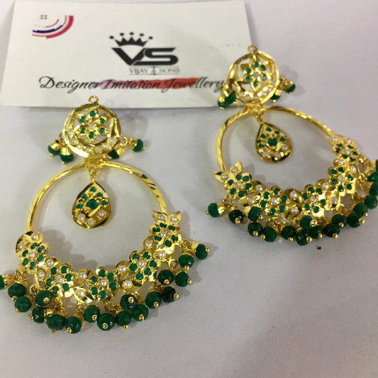 Jadau Earrings 59894 - Vijay & Sons