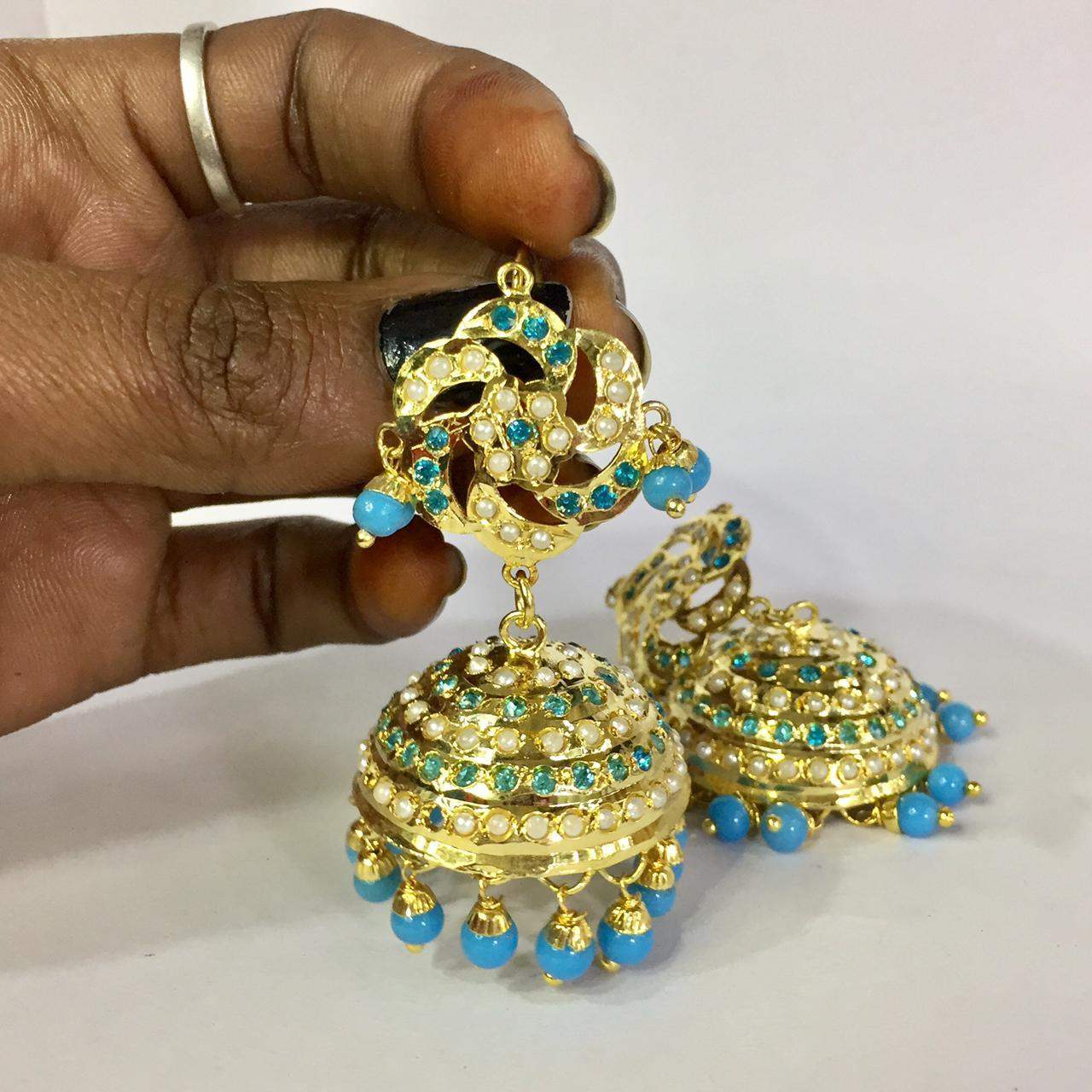 Jadau Earrings 55385 - Vijay & Sons