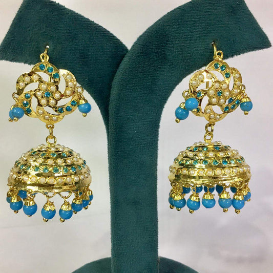 Jadau Earrings 55385 - Vijay & Sons