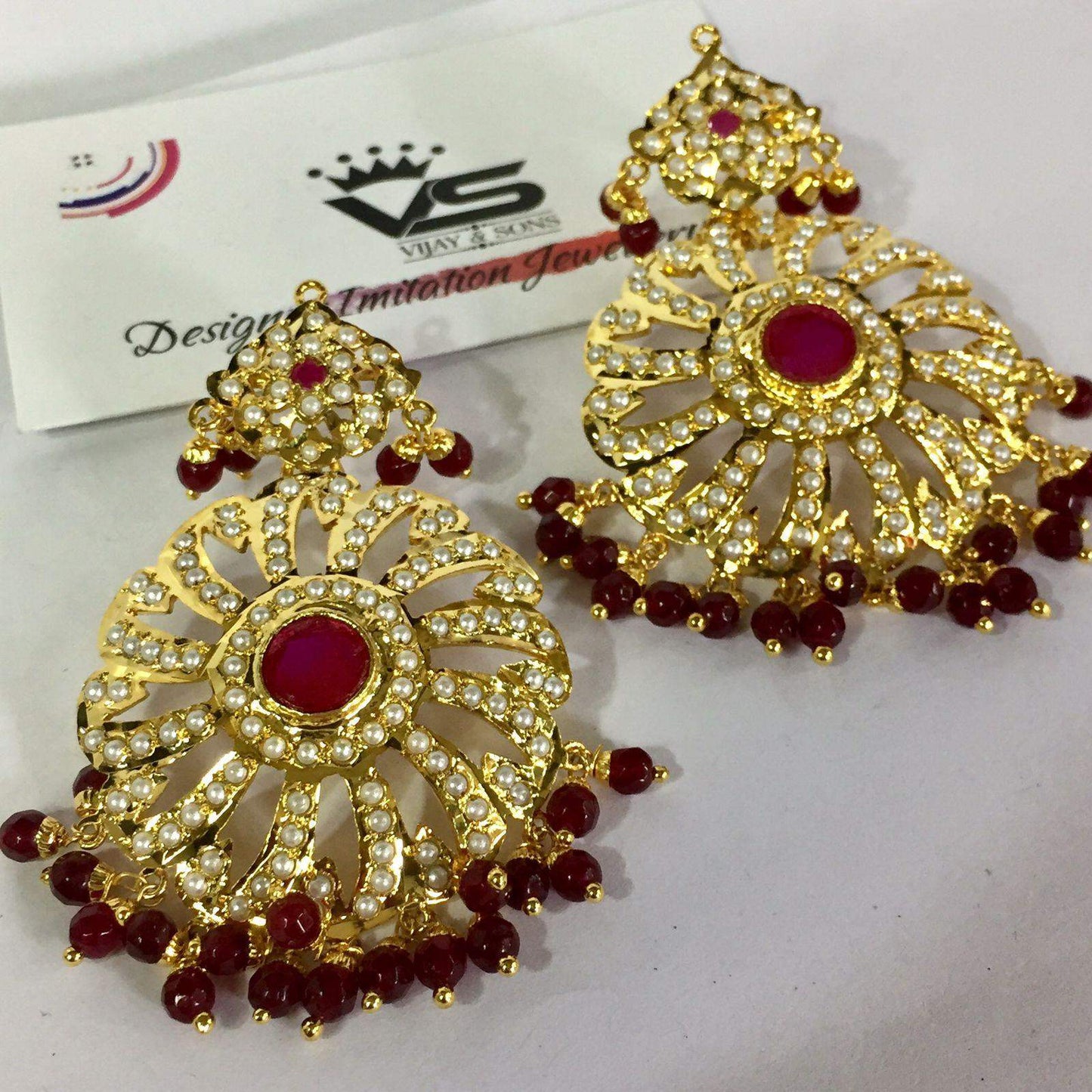 Jadau Earrings 564805 - Vijay & Sons