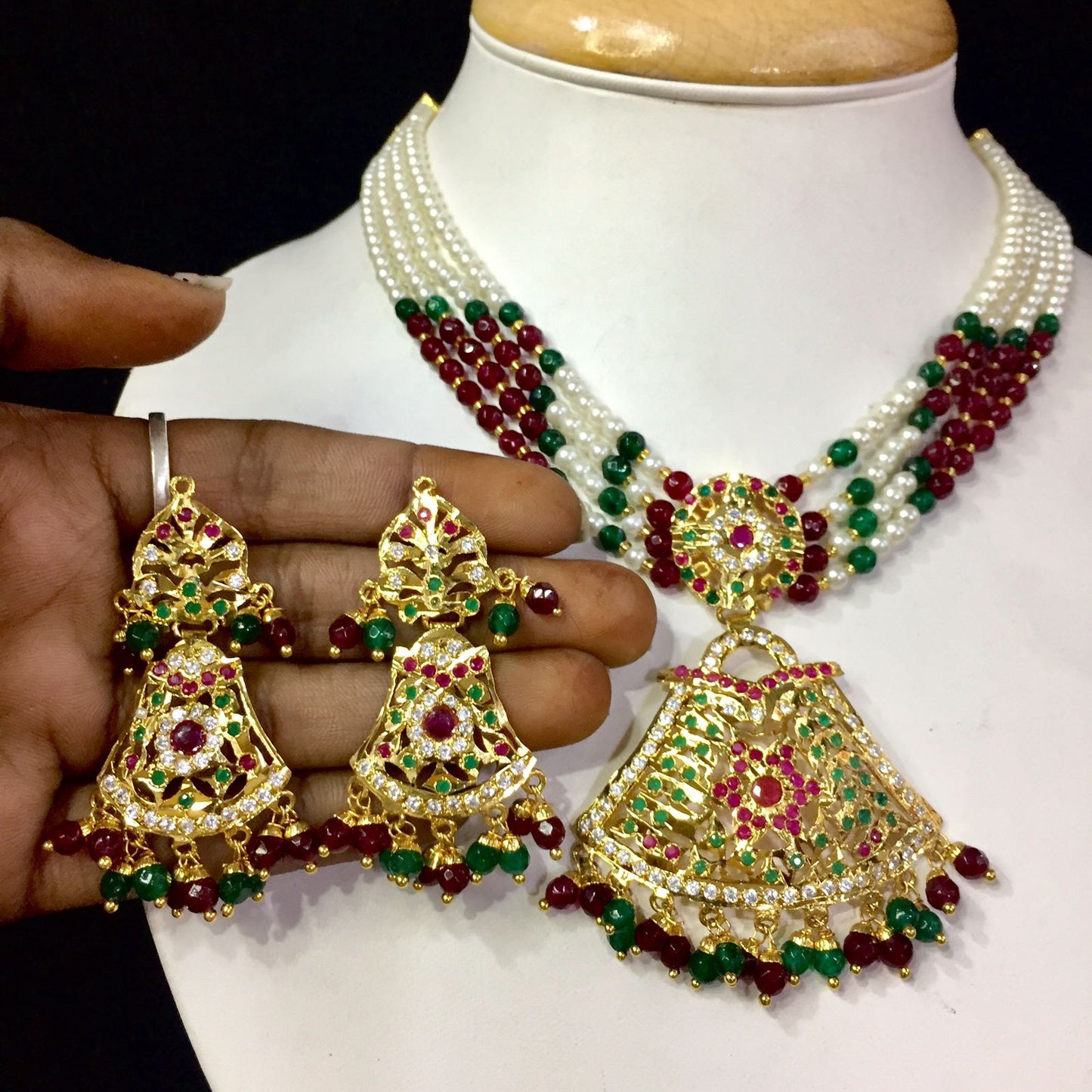 Jadau Necklace Sets 56767
