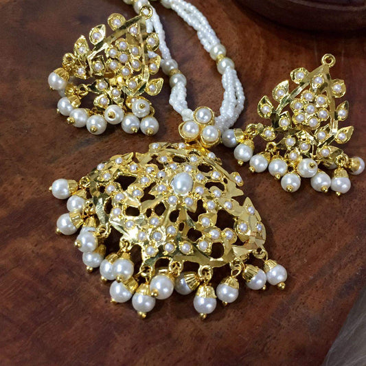 Jadau pendant set 805236 - Vijay & Sons