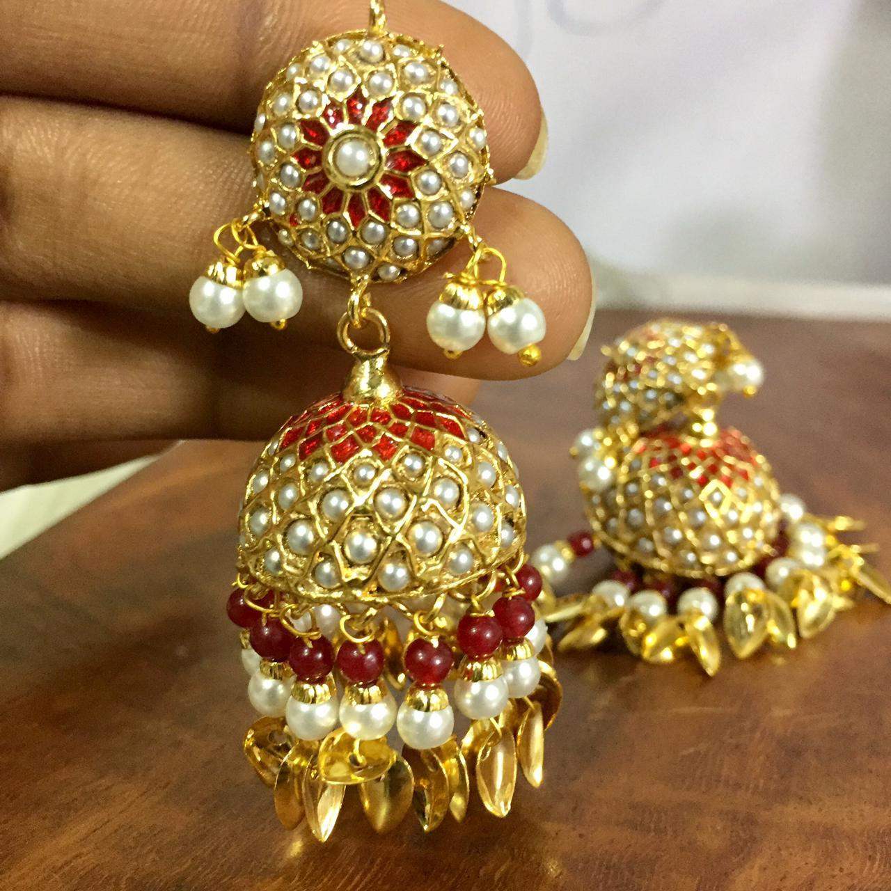 Jadau Earrings 466467 - Vijay & Sons