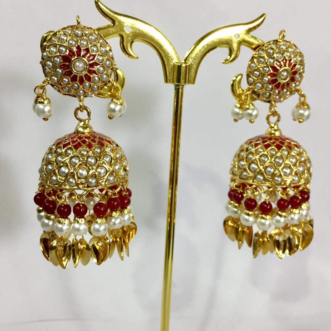 Jadau Earrings 466467 - Vijay & Sons