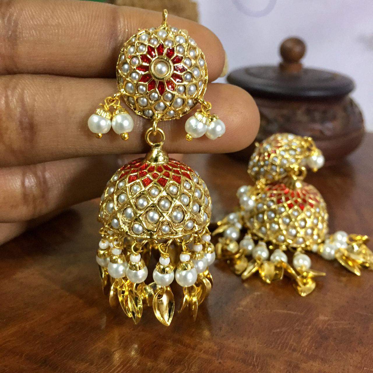Jadau Earrings 354356 - Vijay & Sons