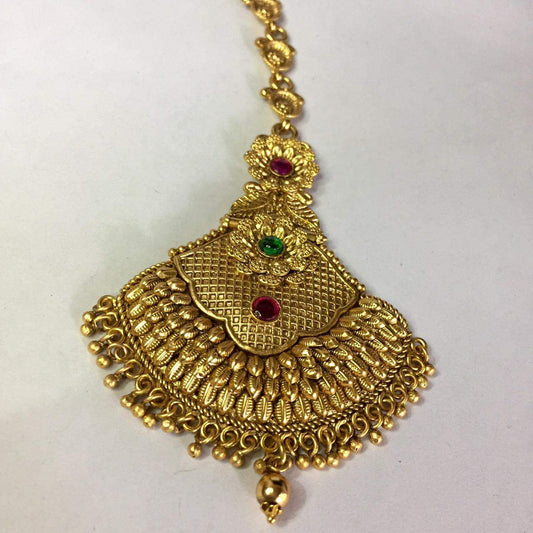 pure antique maang tikka 123524 - Vijay & Sons