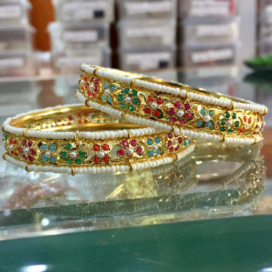 Jadau Bangles 464577 - Vijay & Sons