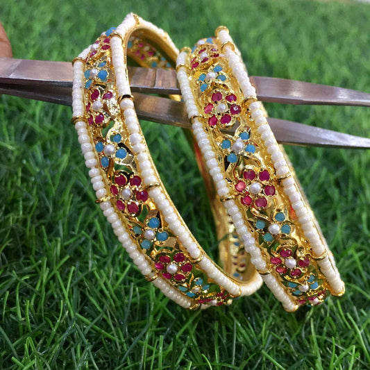 Jadau Bangles 563647 - Vijay & Sons