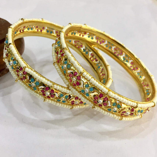Jadau Bangles 563647 - Vijay & Sons