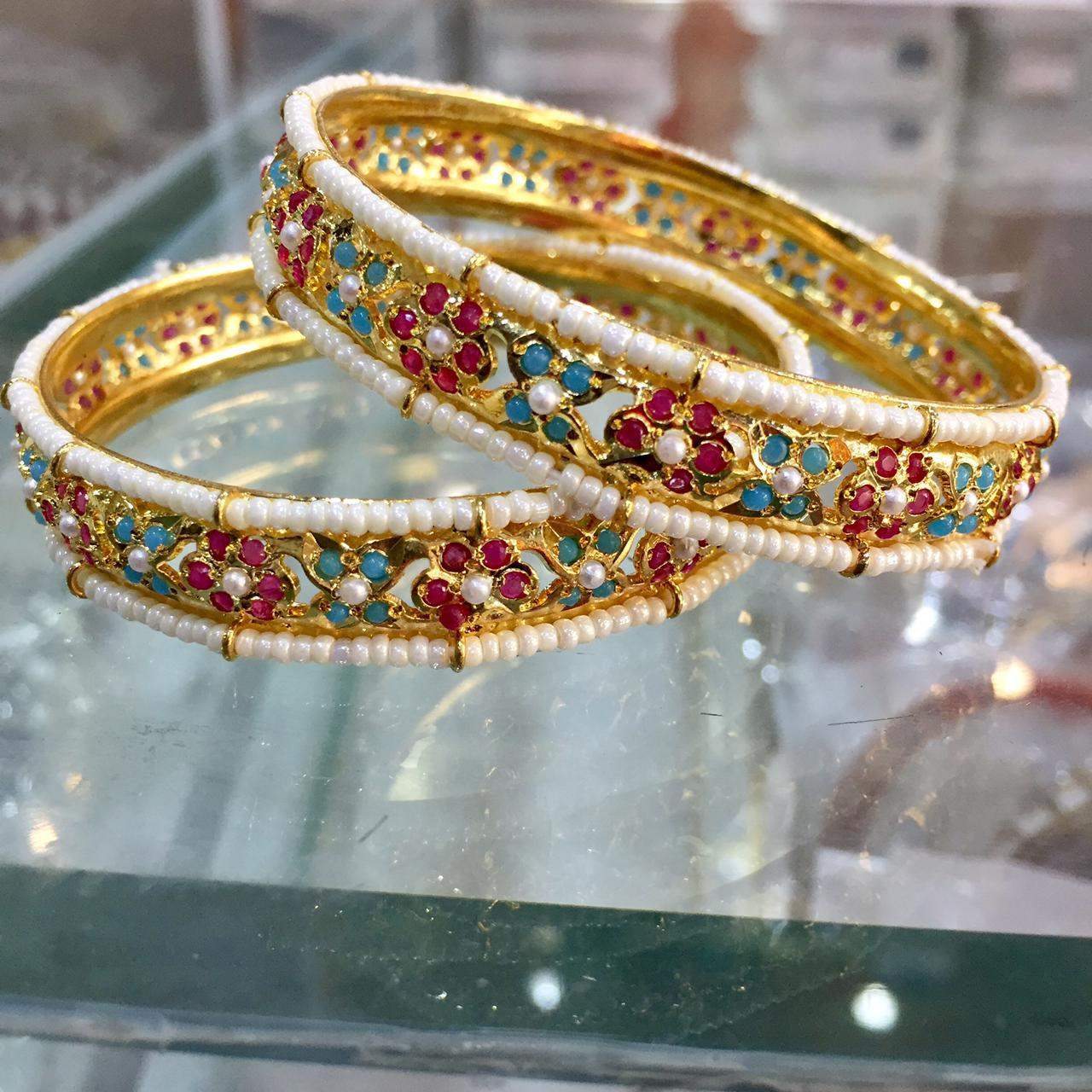 Jadau Bangles 563647 - Vijay & Sons