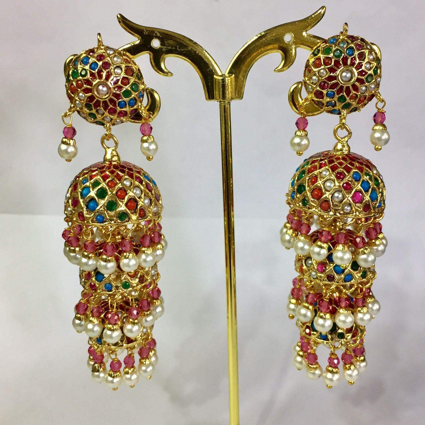 Jadau earrings 455335 - Vijay & Sons